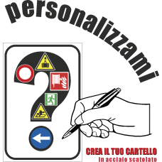 cartello personalizzabile rettangolare in acciaio